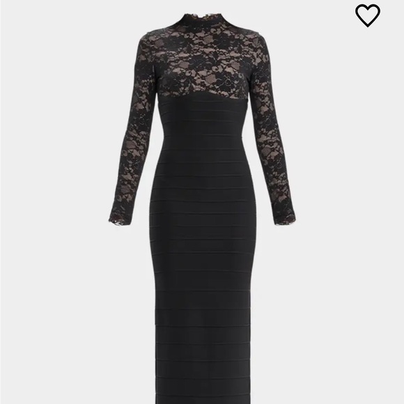 Herve Leger Candice Black Off Shoulder Dress Size XS - Picture 5 of 14